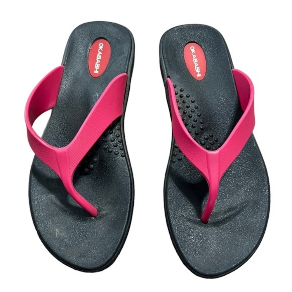 Okabashi Hot Pink Rubber Sandals Size Small